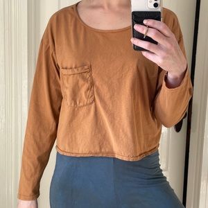 American Apparel burnt orange crop